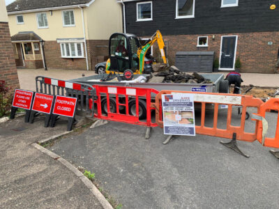 Installing kerbs and council boundaries Soham